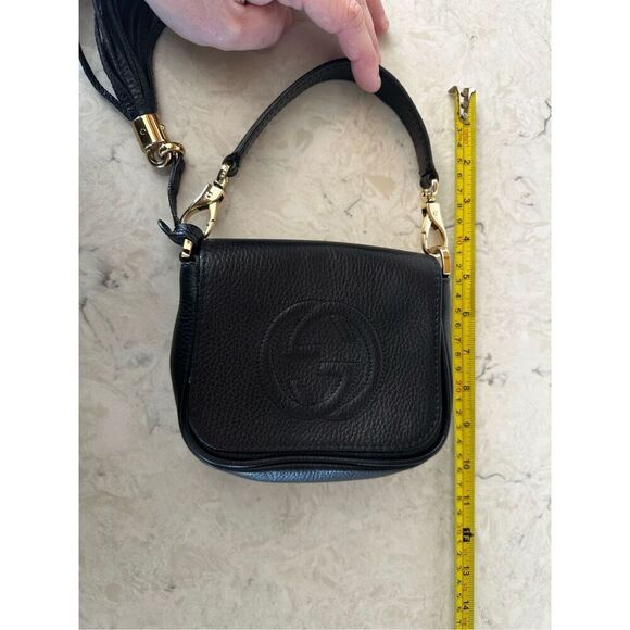 Gucci Interlocking G Leather Soho Small Tassels Handbag Black - Picture 6 of 6